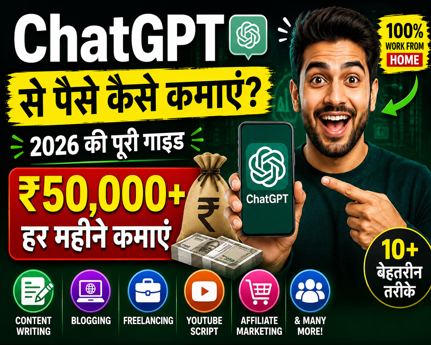 ChatGPT से पैसे कैसे कमाएं? 2026 में घर बैठे ऑनलाइन कमाई की पूरी गाइड
