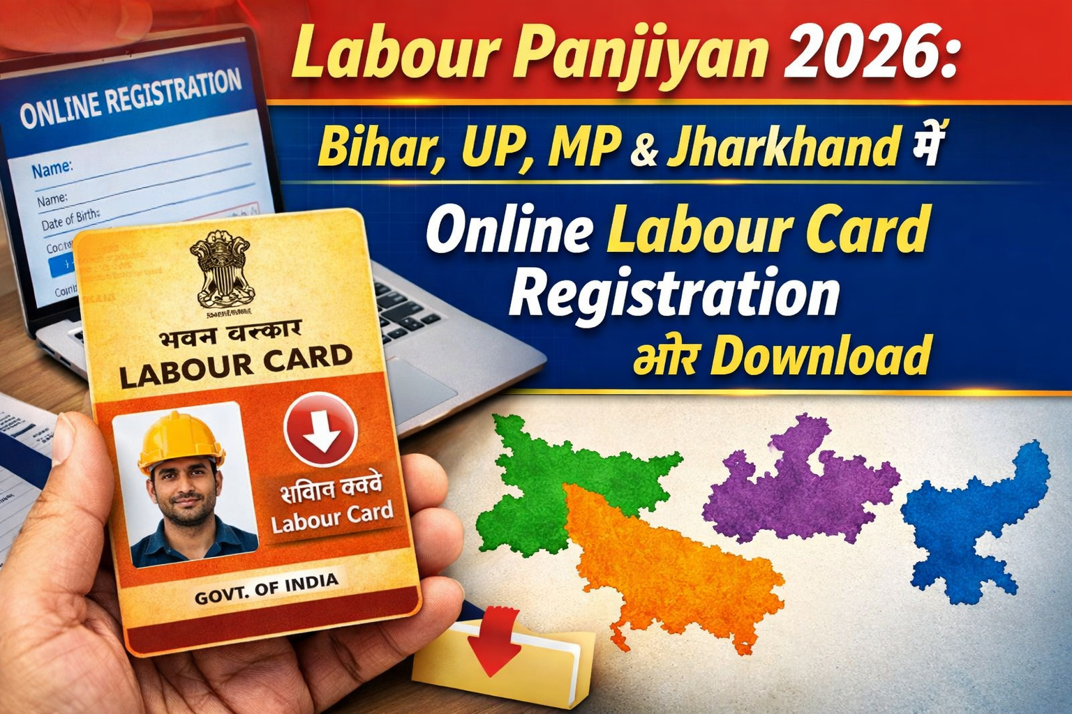 Labour Panjiyan 2026 Bihar, UP, MP & Jharkhand में Online Labour Card Registration और Download