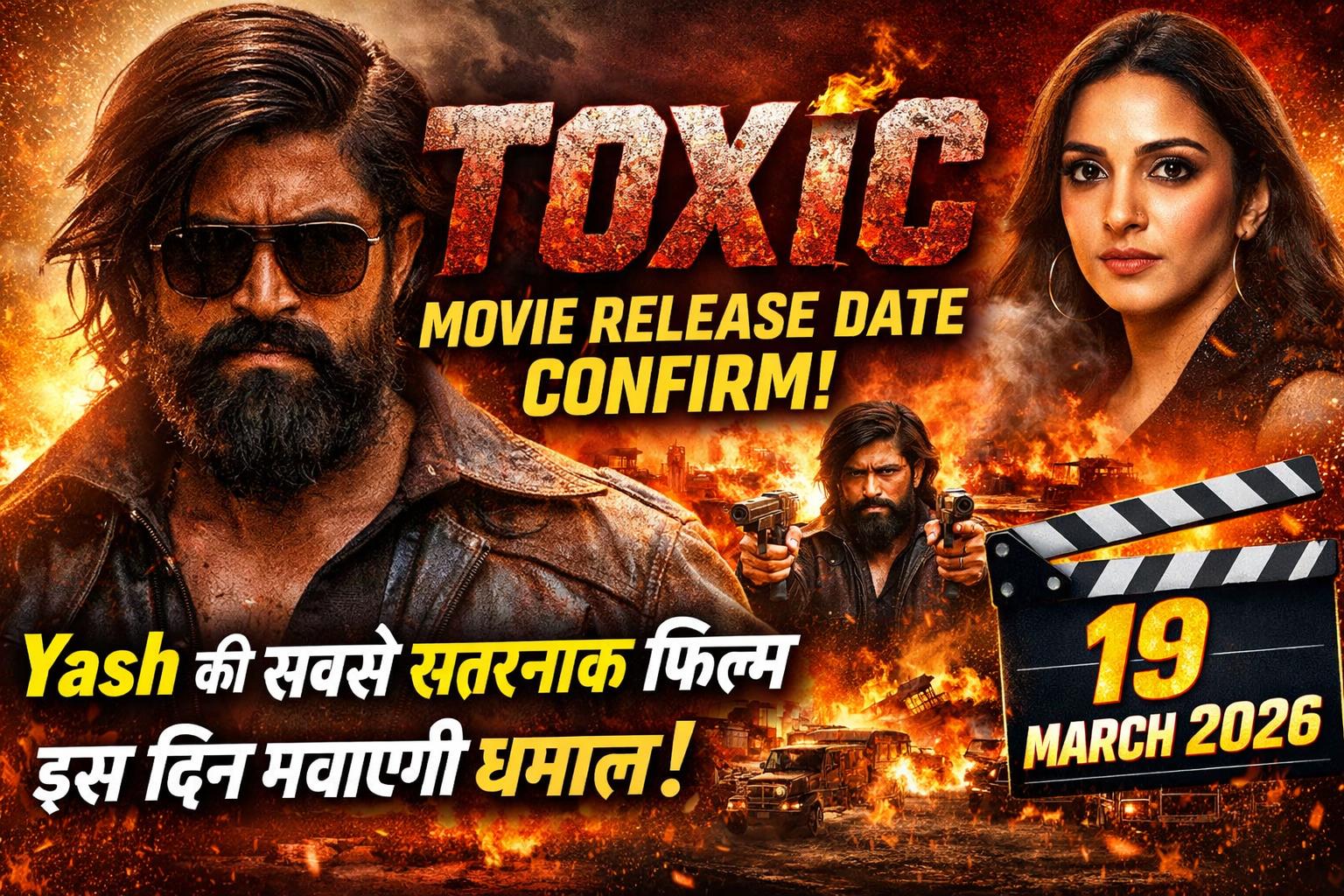 Toxic Movie Release Date Confirm! Yash की सबसे खतरनाक फिल्म इस दिन मचाएगी धमाल