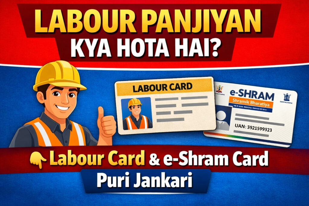 Labour Panjiyan Kya Hota Hai  Shramik Panjikaran, Labour Card Aur e-Shram Card Ki Aasan Jankari