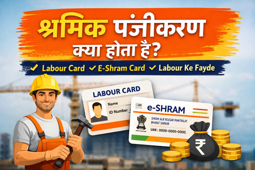 Shramik Panjikaran Kya Hota Hai Labour Card Aur E-Shram Card Ke Fayde, Antar Aur Poora Guide
