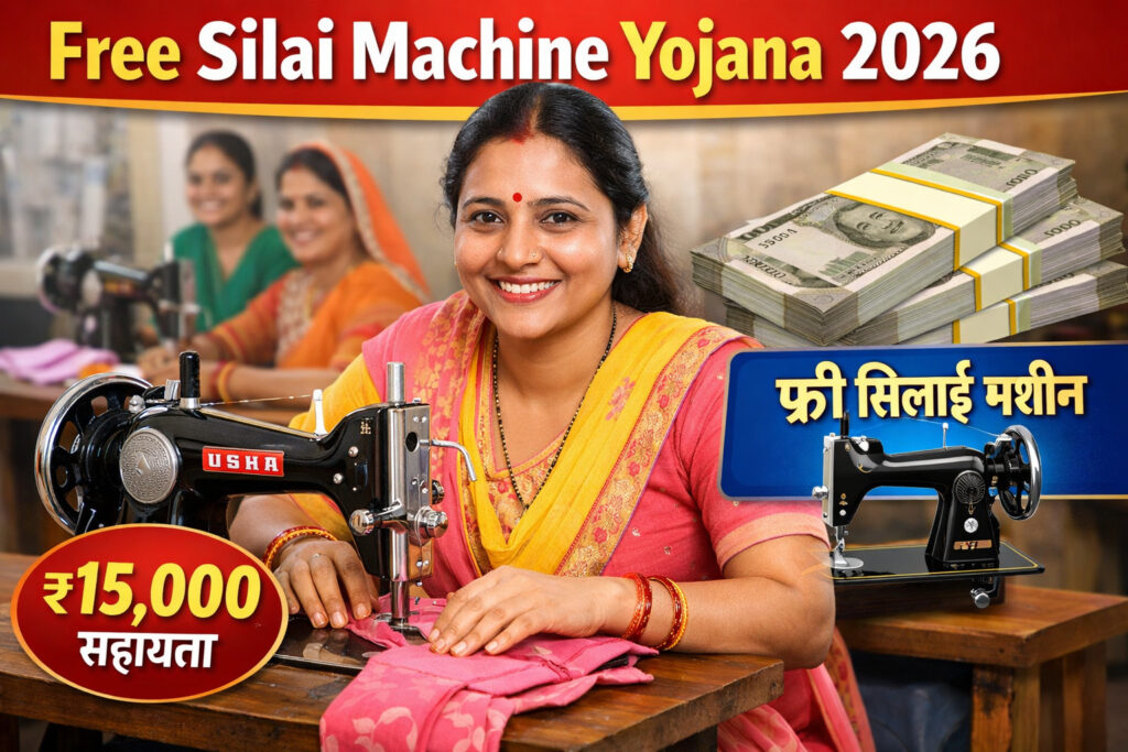 Free Silai Machine Yojana 2026 महिलाओं को फ्री सिलाई मशीन और ₹15,000 की मदद