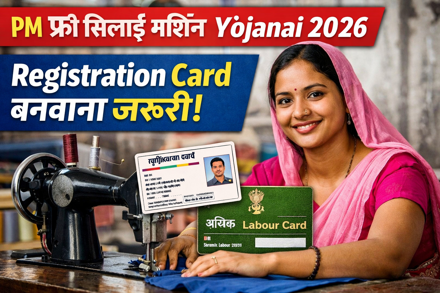 PM Free Silai Machine Yojana 2026 Registration Card Kya Hota Hai Shramik Panjikaran Ka Pura Process