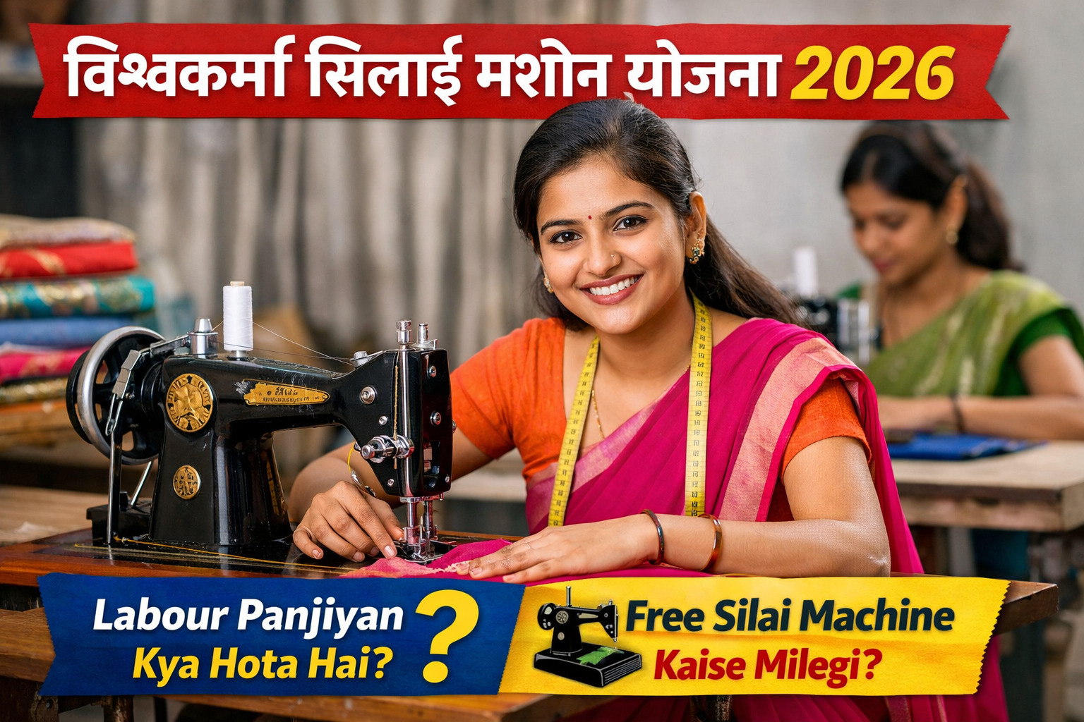 Vishwakarma Silai Machine Yojana 2026 kaise milegi free silai machine aur kya hai Labour Panjiyan